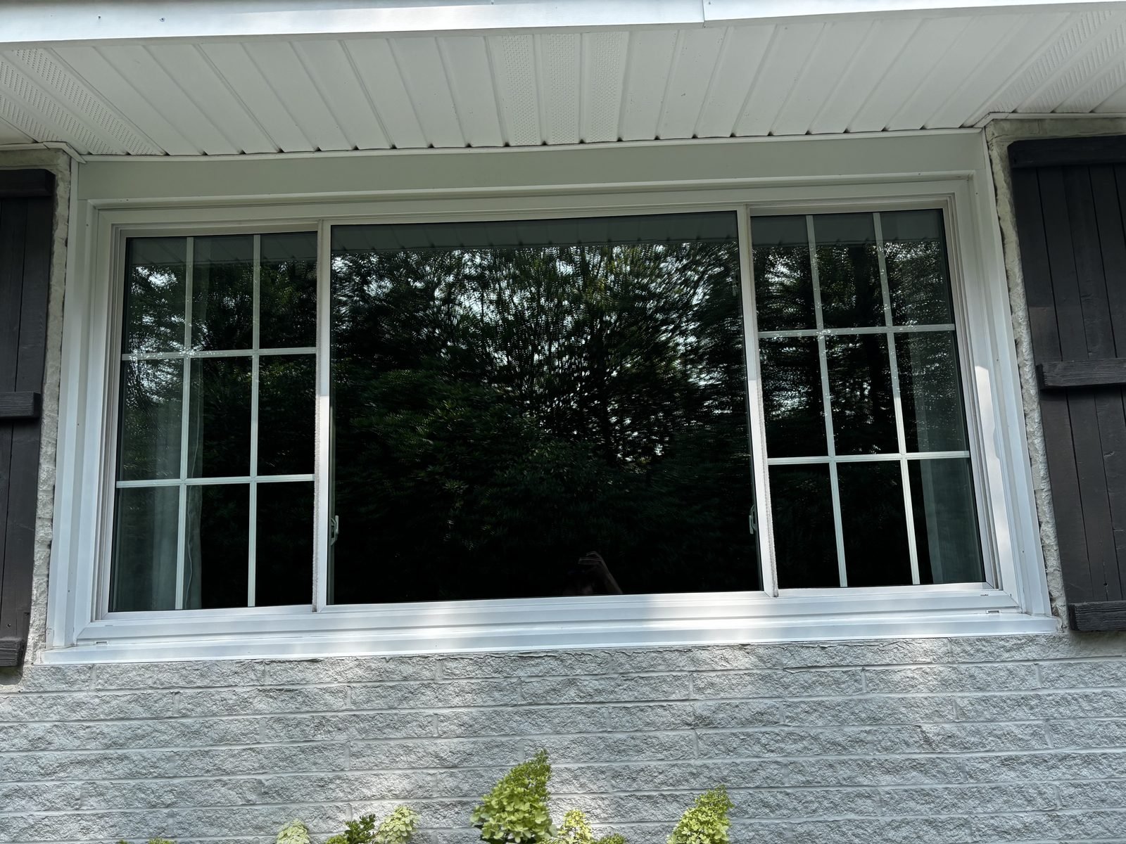 After — wide picture window
